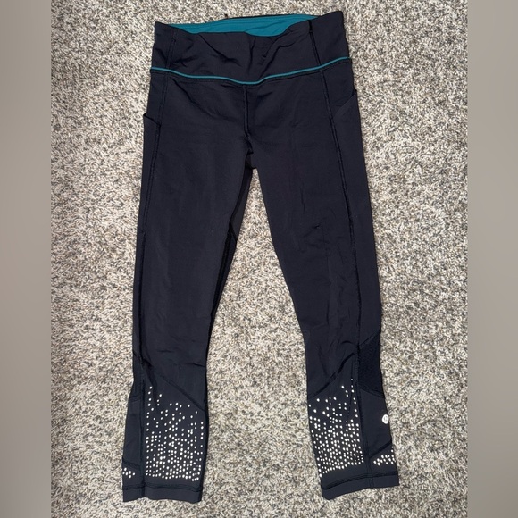 Lululemon Tight Stuff Tight II Black Crop size 6 - Picture 1 of 10